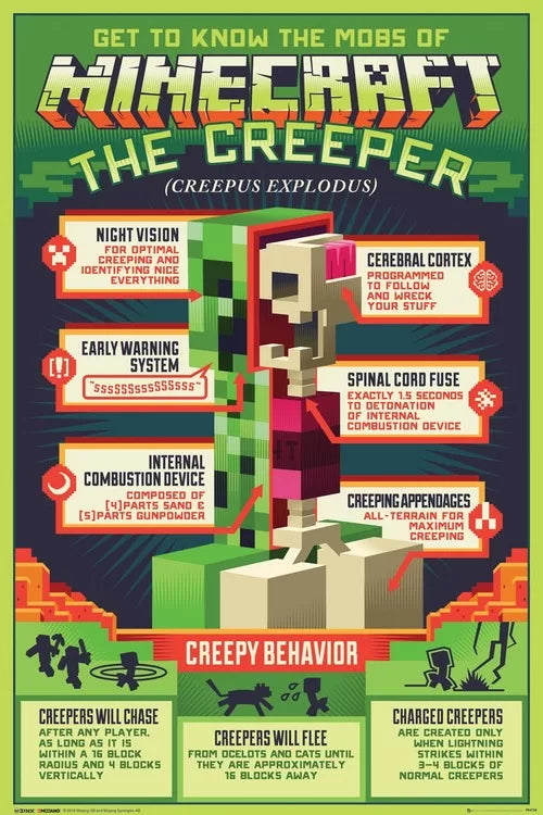 Poster Minecraft - Creepy Behaviour