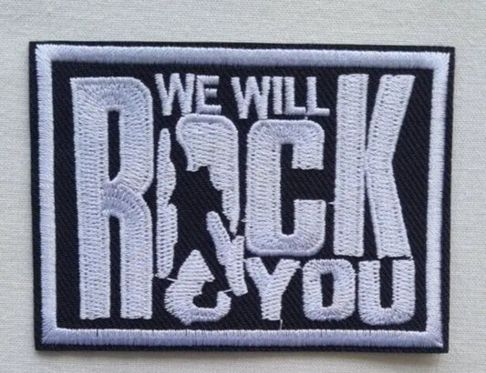 We will rock you, music iron on patch