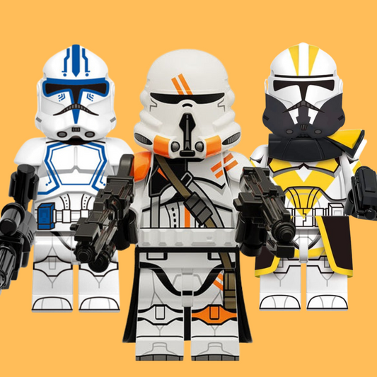 3 x mystery storm or clone troopers custom minifigures