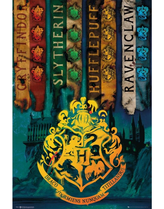 HARRY POTTER HOUSE FLAGS 61 X 91.5CM MAXI POSTER